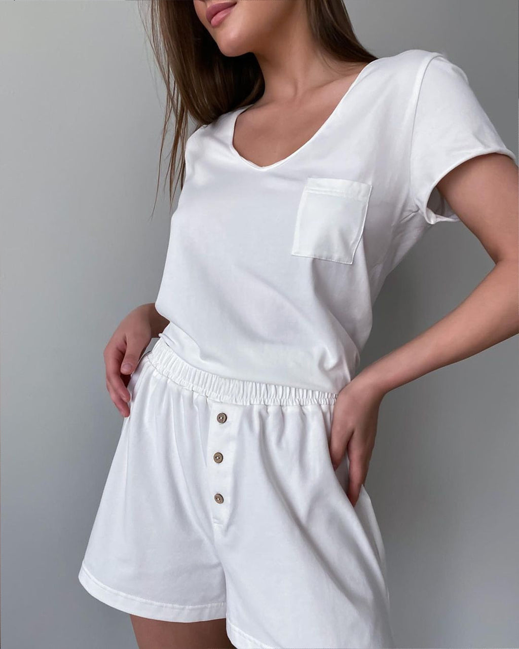 Sleeveless Cotton Shorts Co-ord Set