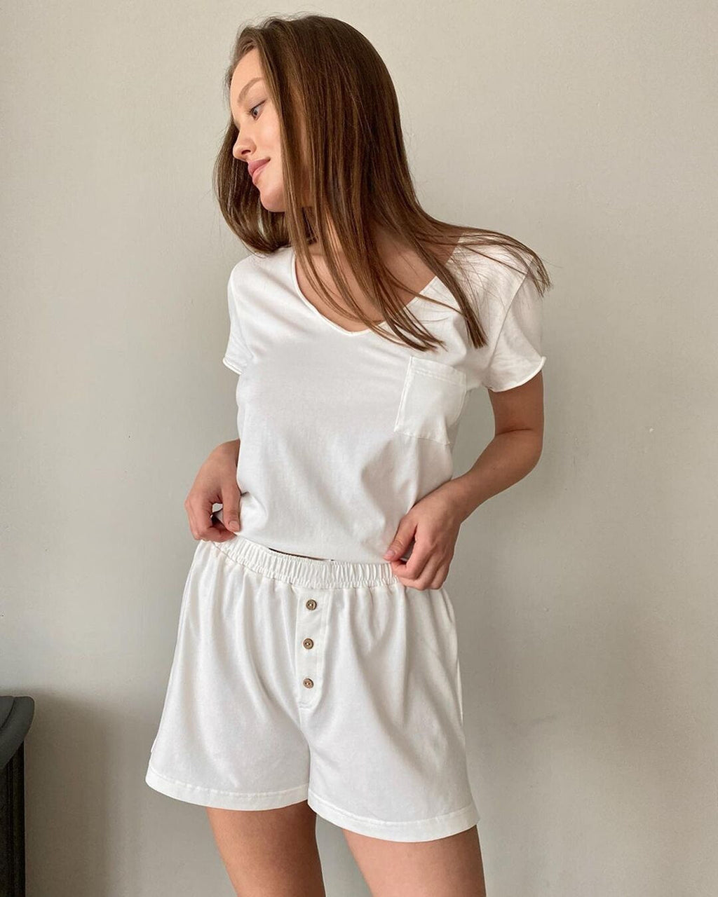 Sleeveless Cotton Shorts Co-ord Set