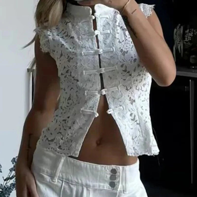 Sleeveless Lace Top