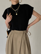 Solid Knit Pullover Sweater Vest