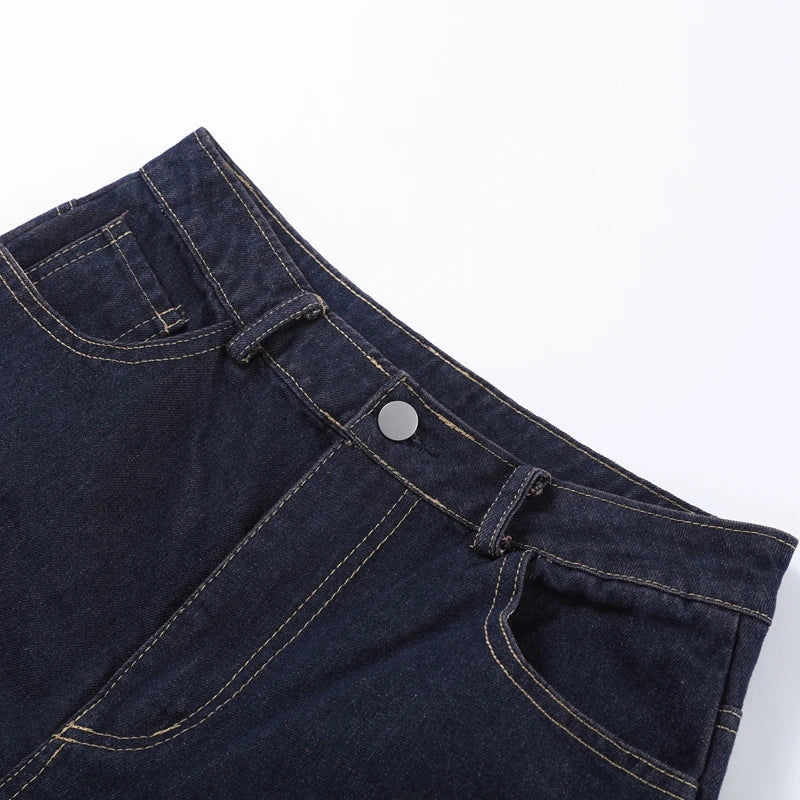 Square Neck Denim Tank and High Waist Jeans Set