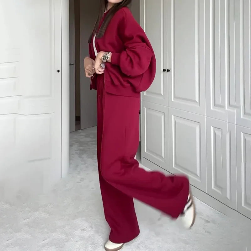 Straight Leg Pants Co-ord Set