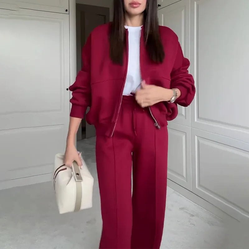 Straight Leg Pants Co-ord Set
