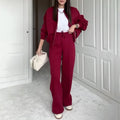 Straight Leg Pants Co-ord Set