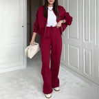 Straight Leg Pants Co-ord Set