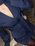 Striped Blazer and Mini Dress Co-ord Set