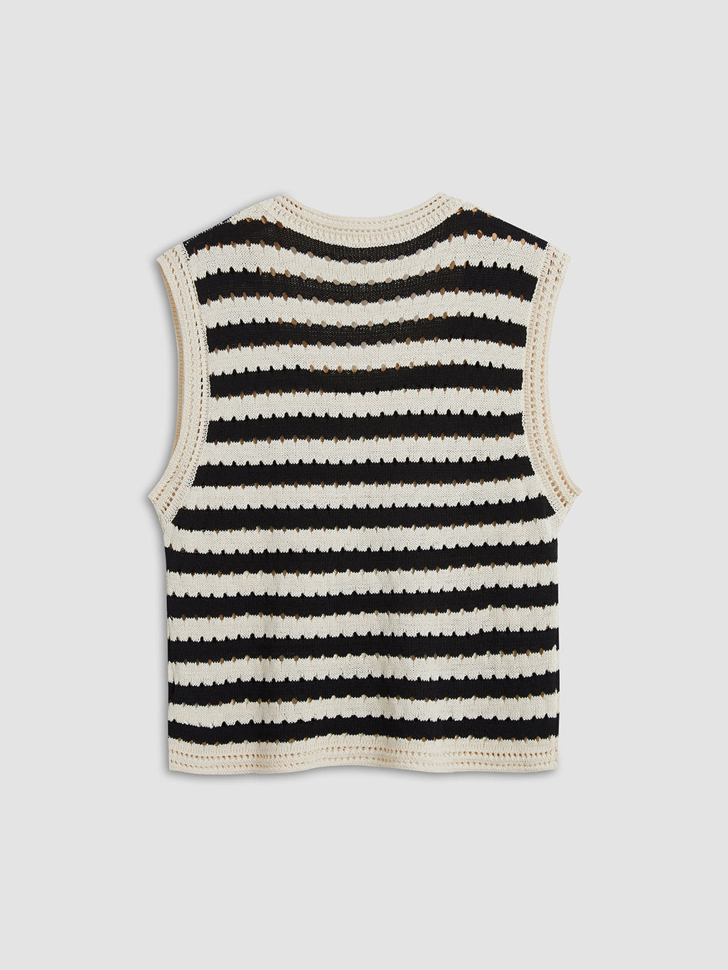 Striped Crochet Sweater Vest