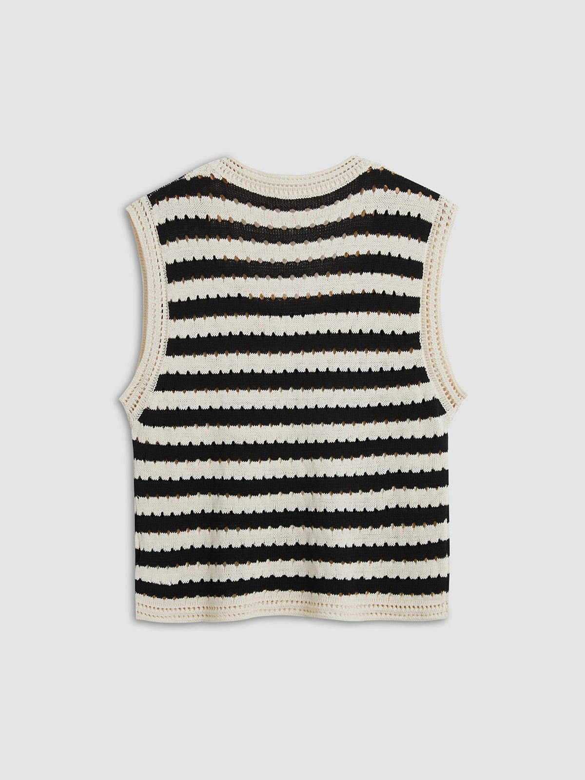 Striped Crochet Sweater Vest