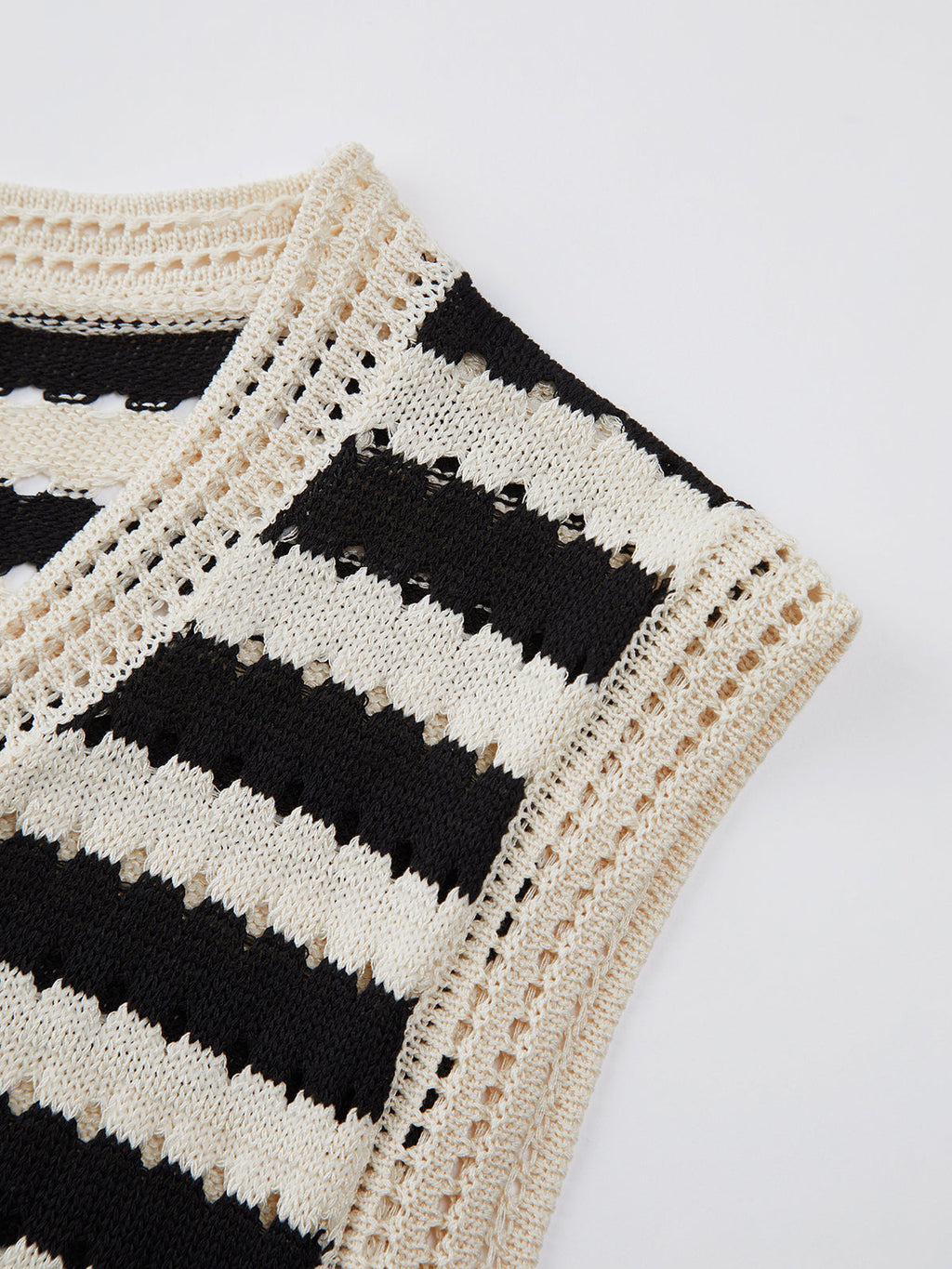 Striped Crochet Sweater Vest