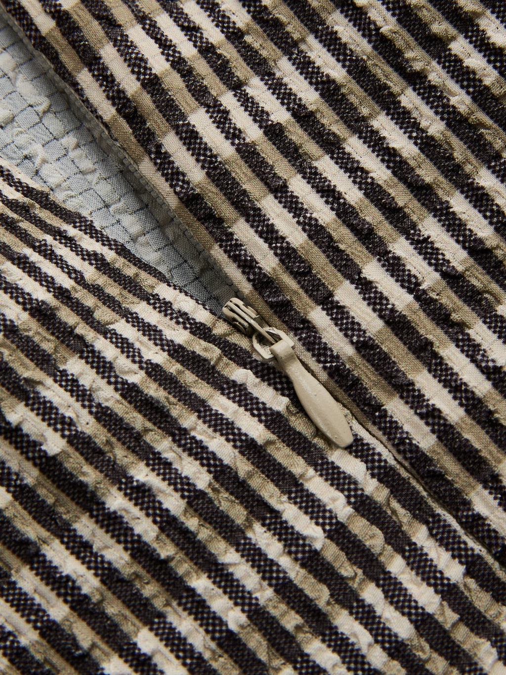 Textured Striped Asymmetric Sleeveless Midi Dress