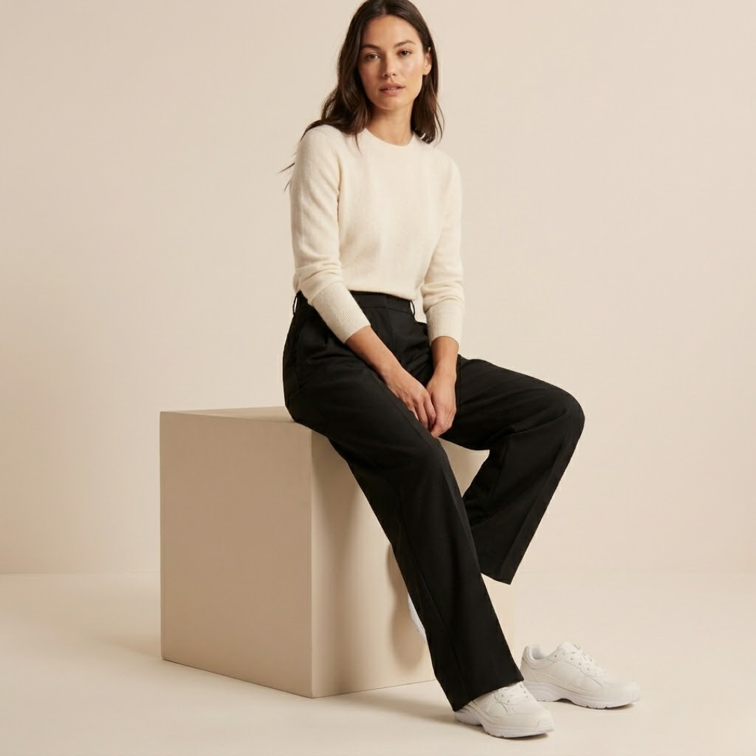 The Signature Black Wide-Leg Pants