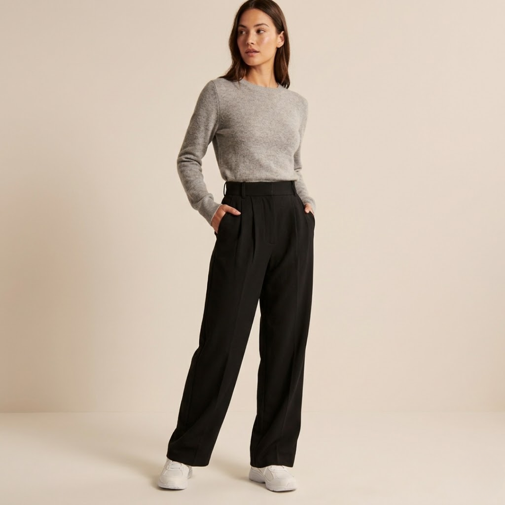 The Signature Black Wide-Leg Pants