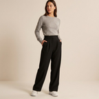 The Signature Black Wide-Leg Pants