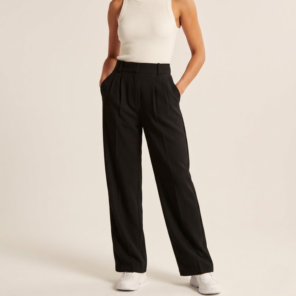 The Signature Black Wide-Leg Pants