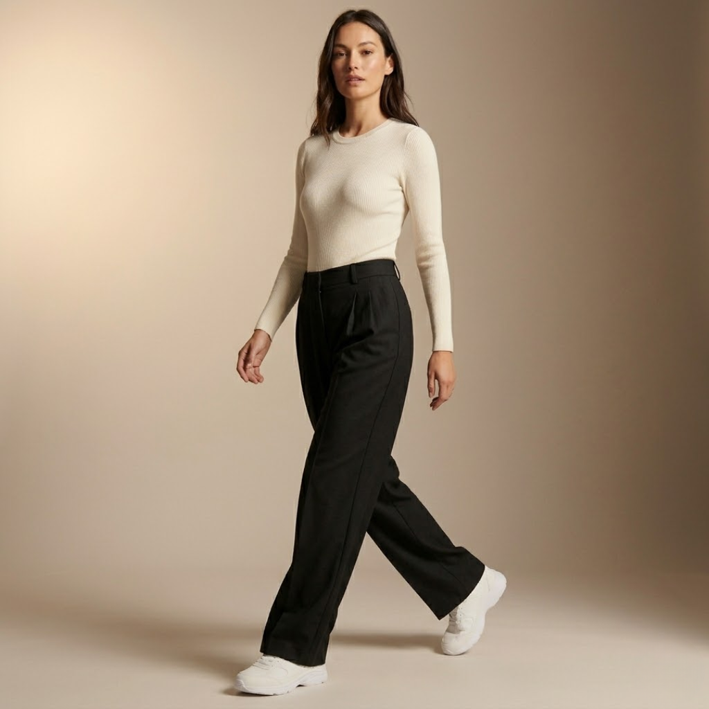 The Signature Black Wide-Leg Pants