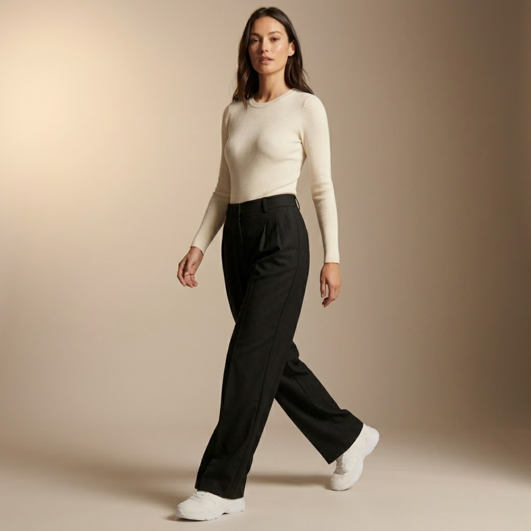 The Signature Black Wide-Leg Pants