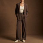 The Signature Mocha Wide-Leg Pants