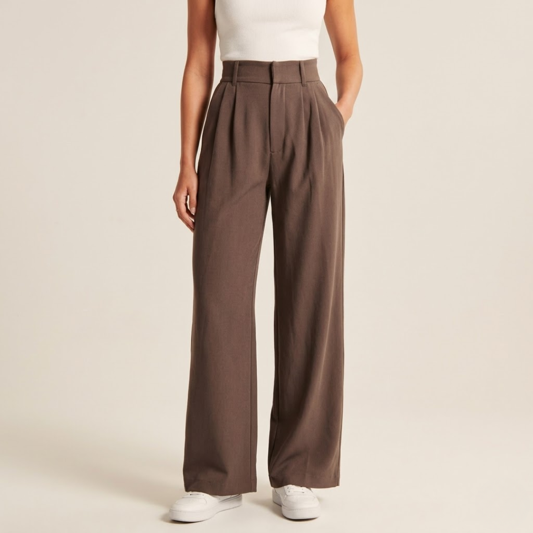 The Signature Mocha Wide-Leg Pants