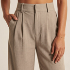The Signature Taupe Wide-Leg Pants