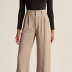 The Signature Taupe Wide-Leg Pants