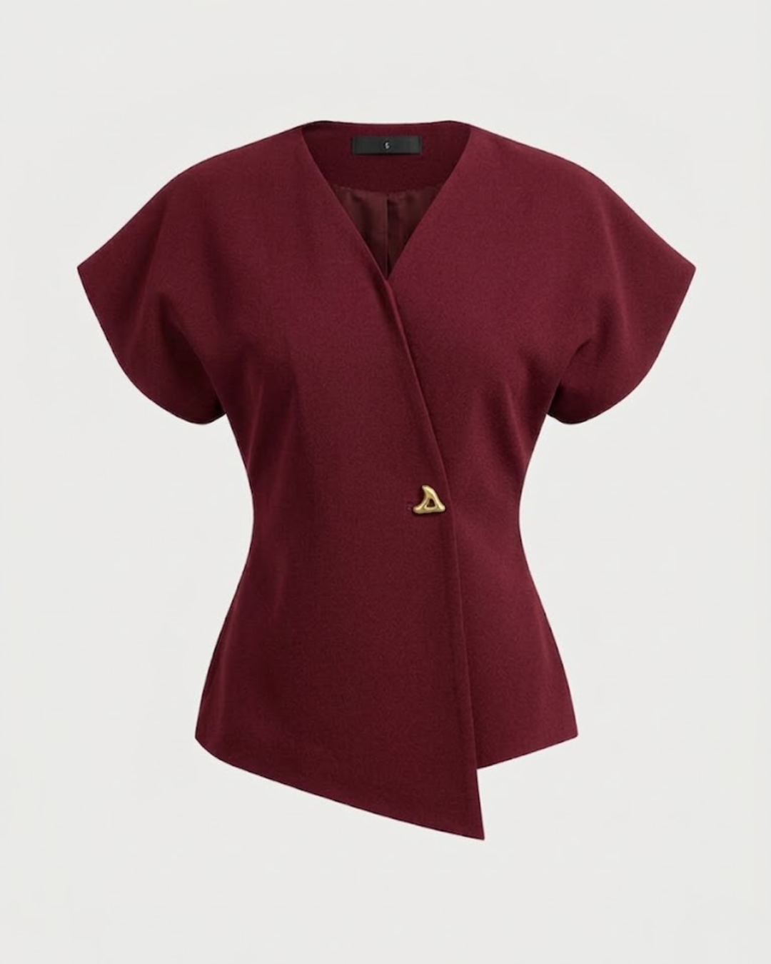 V-Neck Button Down Blouse