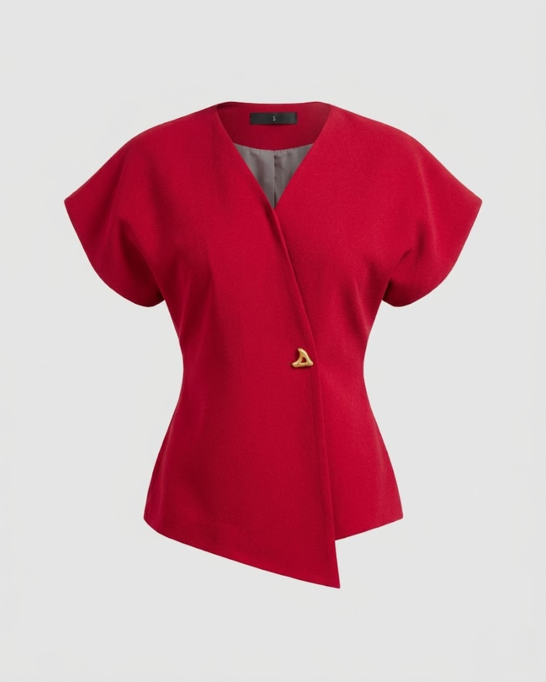 V-Neck Button Down Blouse