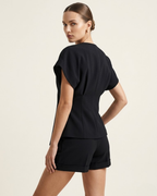 V-Neck Button Down Blouse