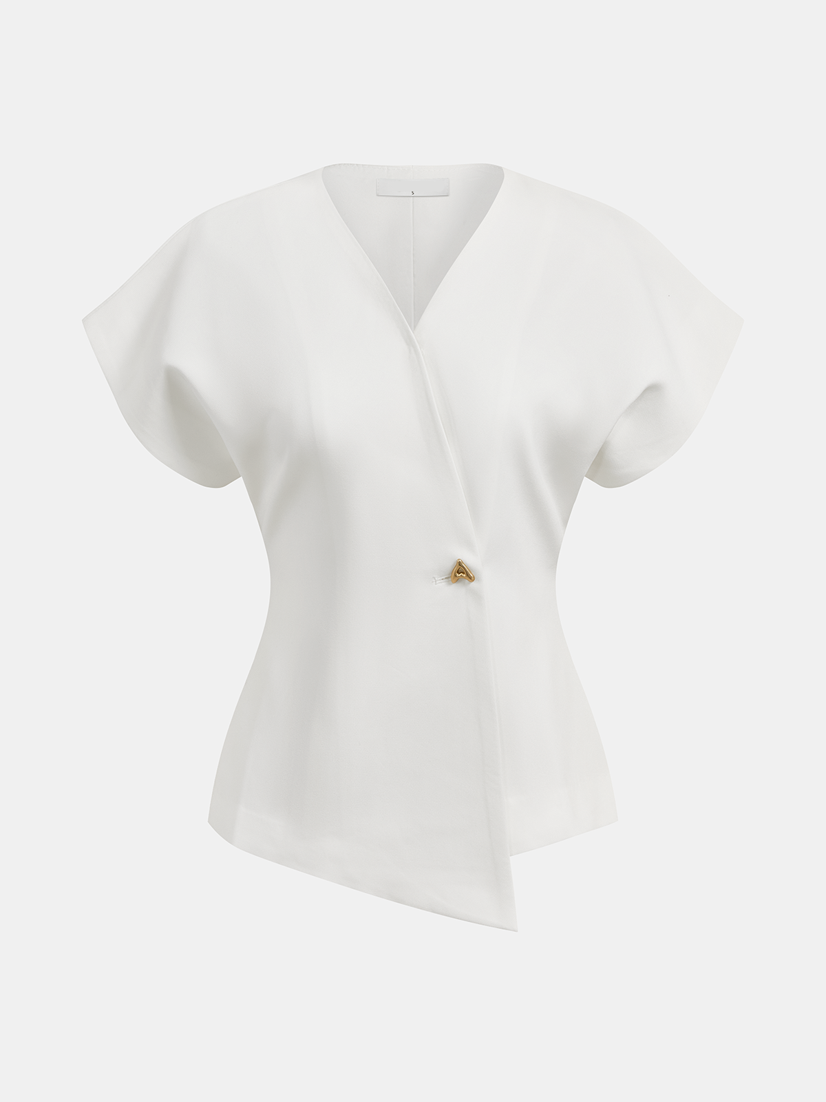 V-Neck Button Down Blouse