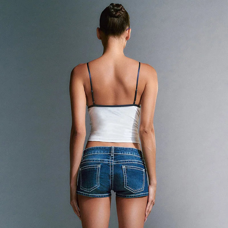 V-Neck Knit Cami Top with Strap Detail
