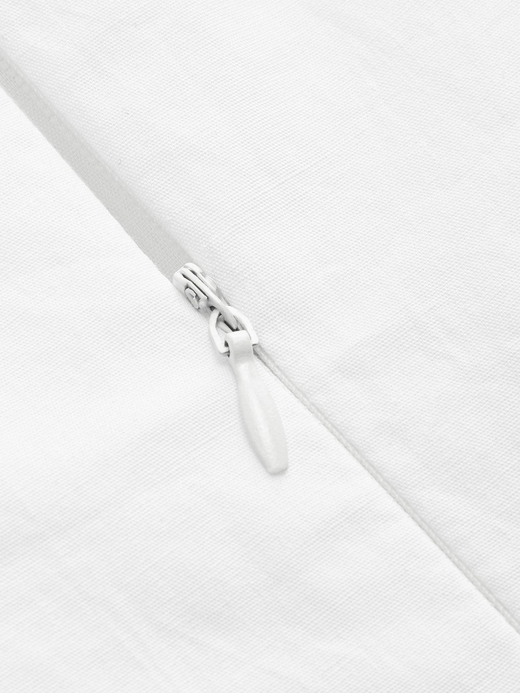 White Halter Neck Ruched Cotton Mini Dress