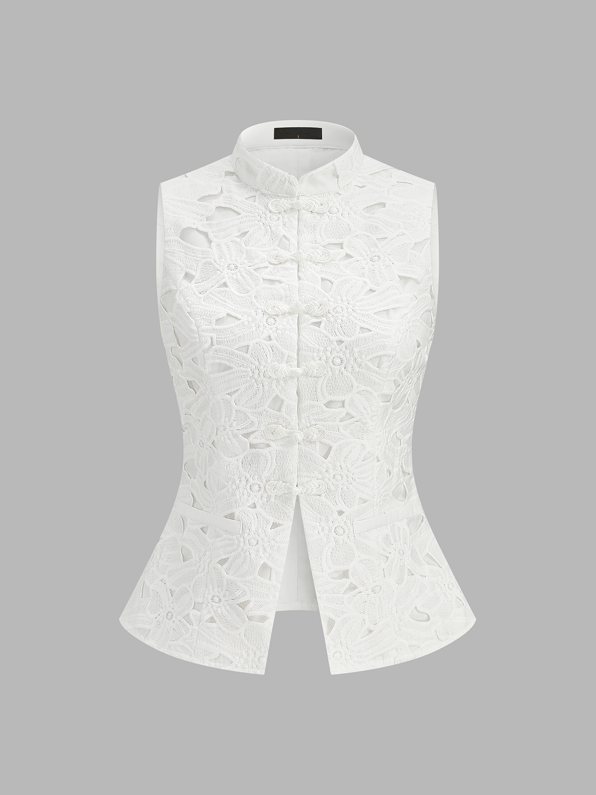 White Lace Sleeveless Vest Top