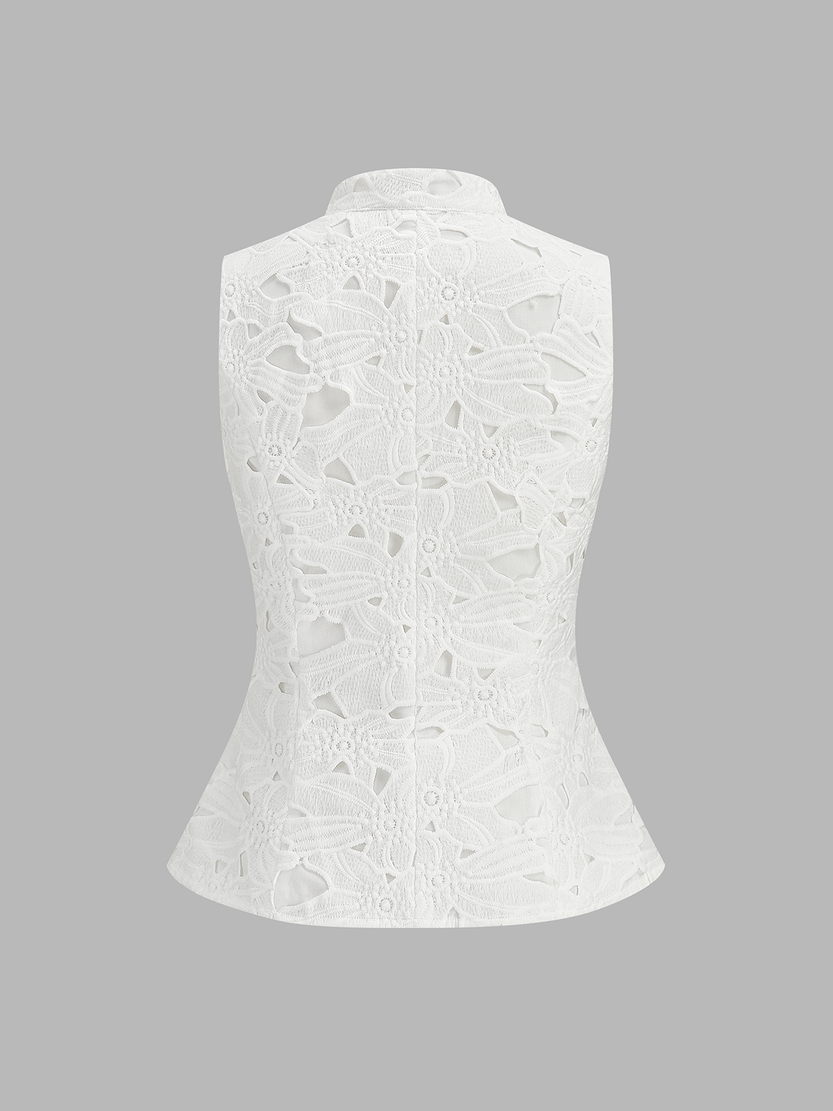 White Lace Sleeveless Vest Top