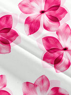 White Off Shoulder Floral Print Backless Mini Dress