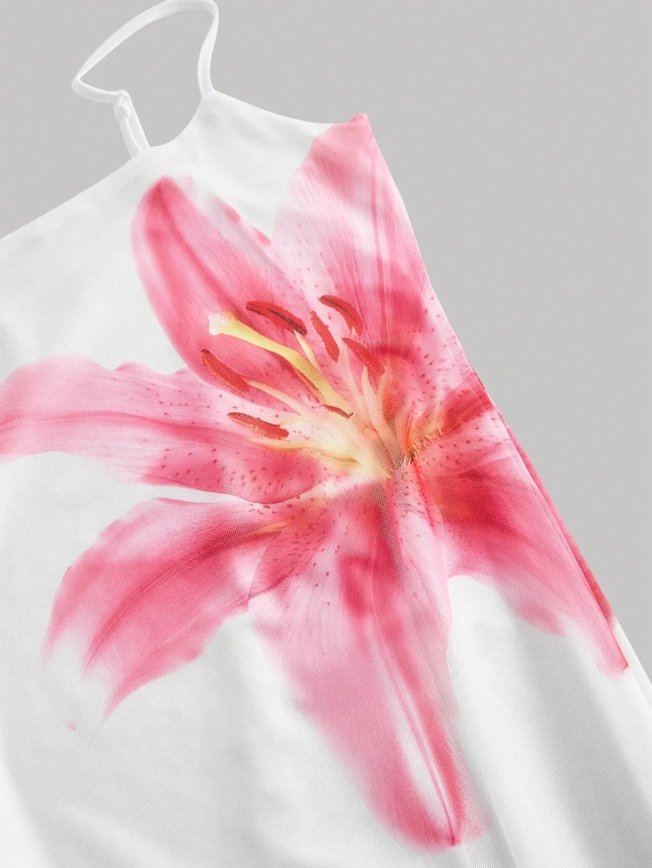 White Square Neck Floral Print Bodycon Midi Dress
