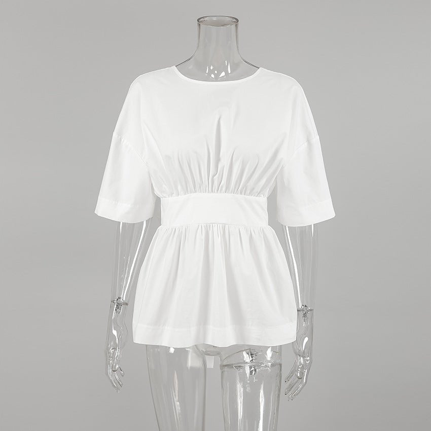 White Tie Back Crop Top