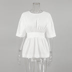White Tie Back Crop Top