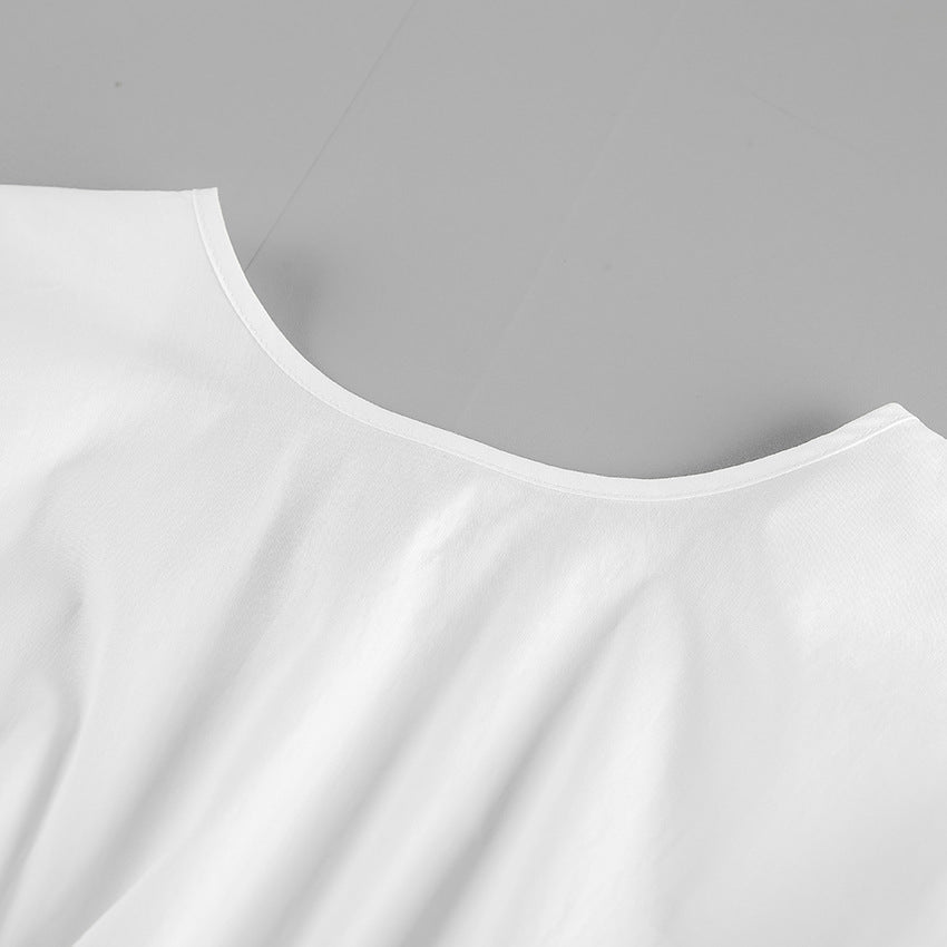 White Tie Back Crop Top